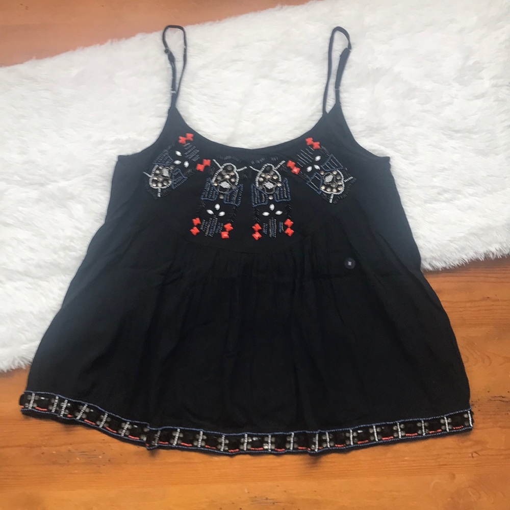 Abercombrie and Fitch Embroidered Tank Top